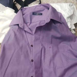 Mens iridescent purple dress shirt